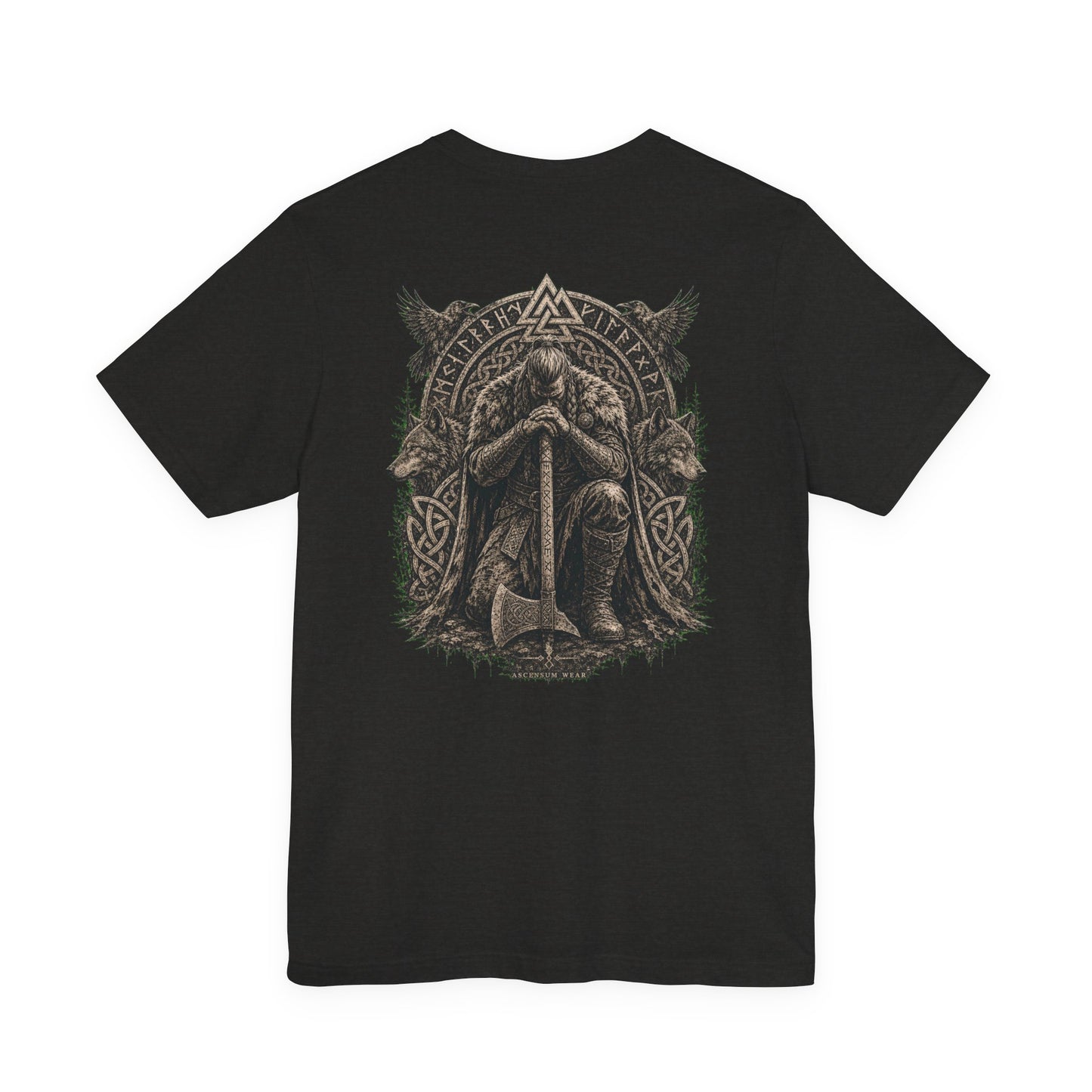 Ascension Kneeling — Norse Back Print T-Shirt | Ascensum Wear