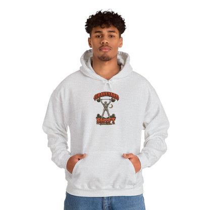 Graveyard Shift — Skeleton Weightlifter Front Print Hoodie | Ascensum Wear