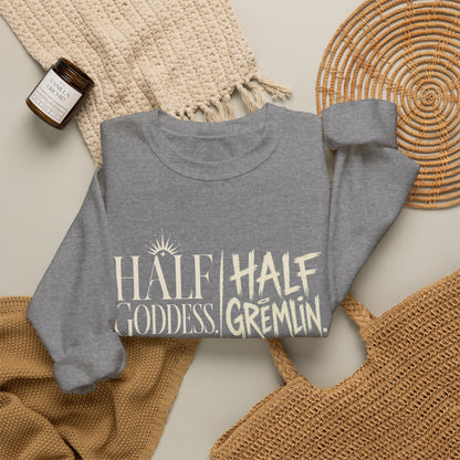Half Goddess, Half Gremlin — Women's Empowerment Crewneck | Ascensum Wear