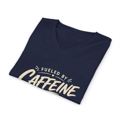 Fueled by Caffeine and Pure Audacity | Women's Empowerment  V Neck
