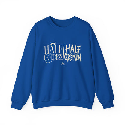 Half Goddess, Half Gremlin — Women's Empowerment Crewneck | Ascensum Wear