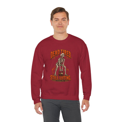 Dead Tired Still Lifting — Halloween Fitness Unisex Crewneck | Ascensum Wear