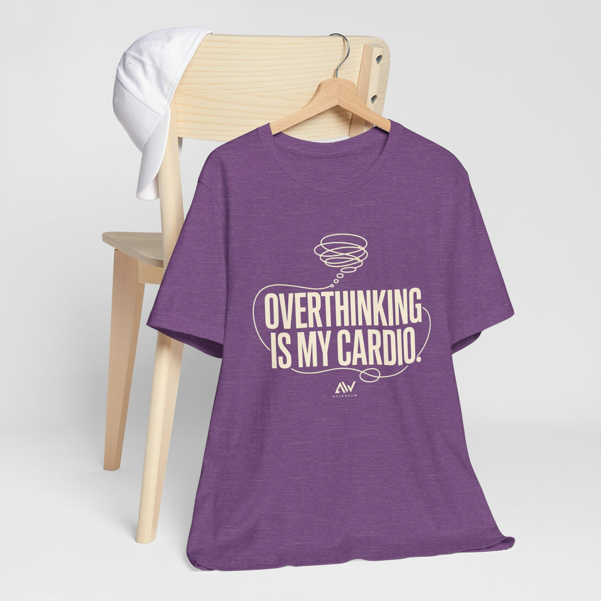 Overthinking Is My Cardio — Women's Empowerment Back Print Tee | Ascensum Wear
