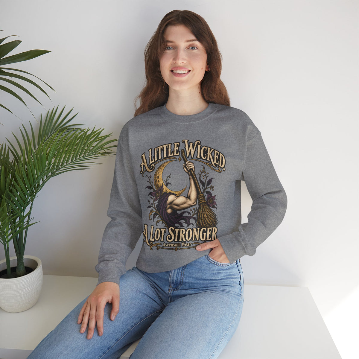 A Little Wicked A Lot Stronger — Halloween Unisex Crewneck Sweatshirt | Ascensum Wear