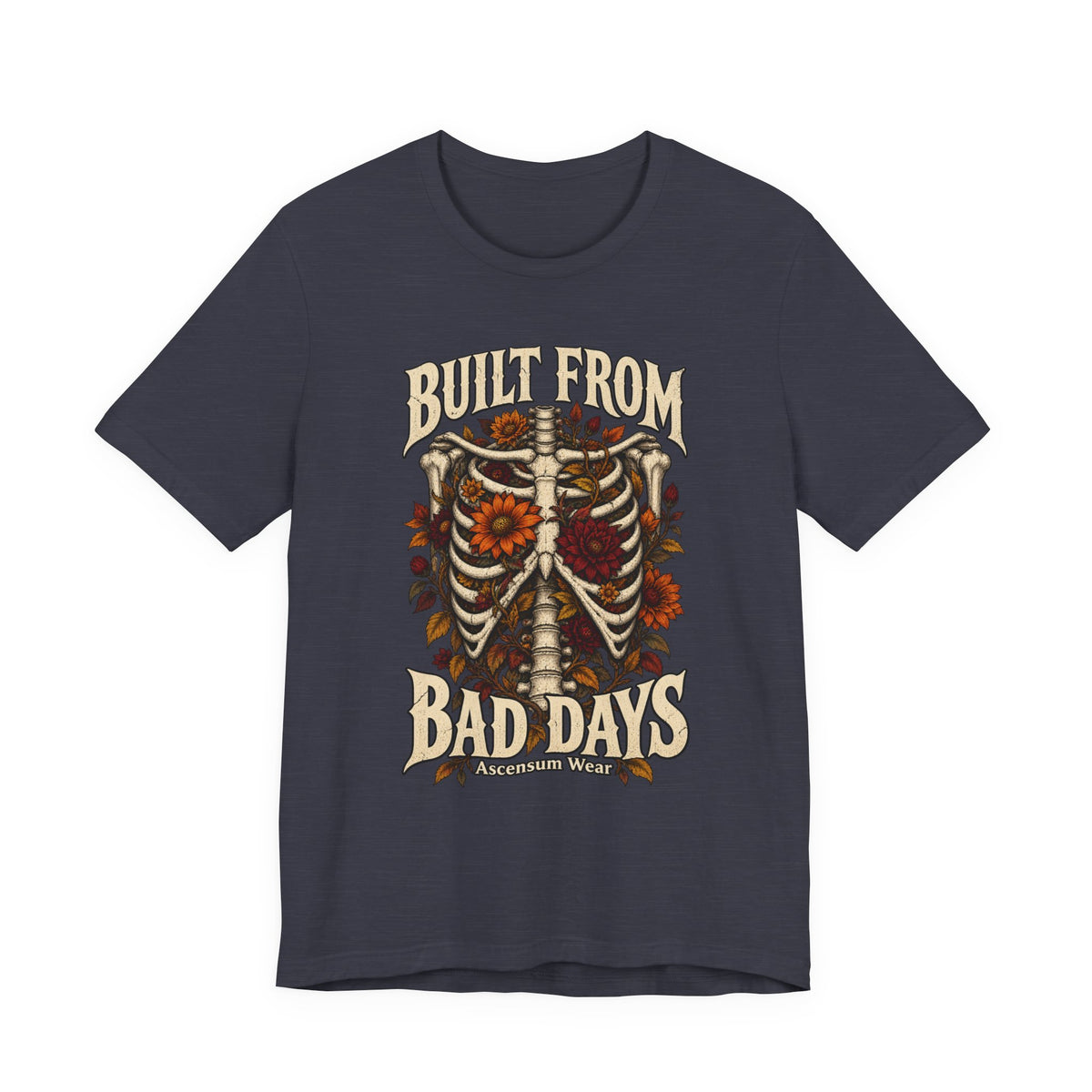 Bullet From Bad Days — Skeleton Flowers Halloween Tee | Ascensum Wear