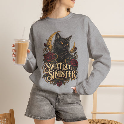 Sweet But Sinister — Black Cat Halloween Crewneck | Ascensum Wear