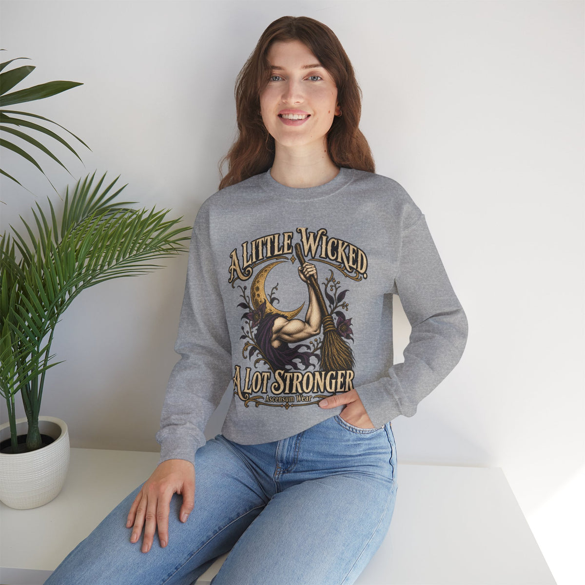 A Little Wicked A Lot Stronger — Halloween Unisex Crewneck Sweatshirt | Ascensum Wear