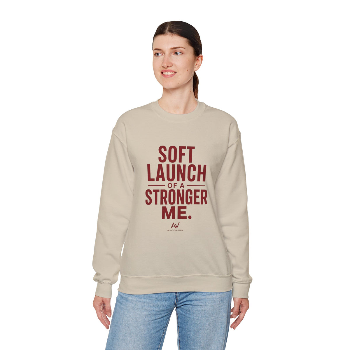 Soft Launch of a Stronger Me — Women's Empowerment Crewneck | Ascensum Wear