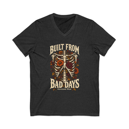 Bullet From Bad Days — Skeleton Flowers Halloween V Neck | Ascensum Wear