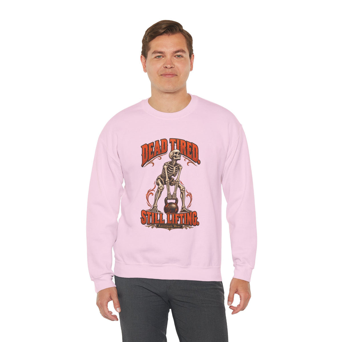 Dead Tired Still Lifting — Halloween Fitness Unisex Crewneck | Ascensum Wear