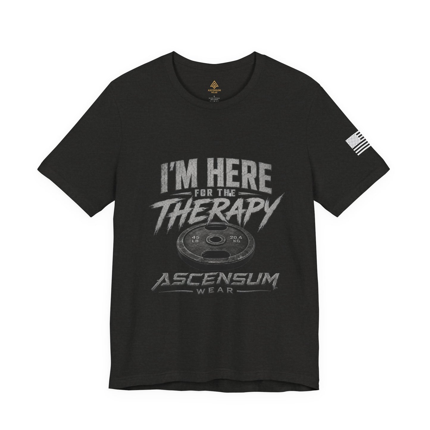 I'm Here For The Therapy | Weightlifting Graphic Tee | Ascensum Wear