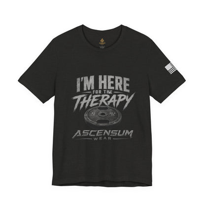 I'm Here For The Therapy | Weightlifting Graphic Tee | Ascensum Wear