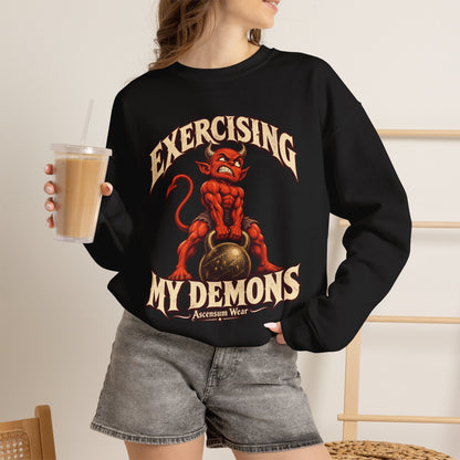 Exercising My Demons — Halloween Unisex Crewneck | Ascensum Wear