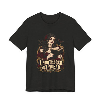 Unbothered & Undead — Women's Gothic Halloween Tee | Ascensum Wear