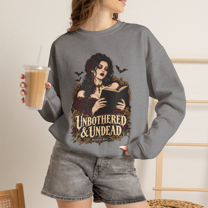 Unbothered & Undead — Women's Gothic Halloween Crewneck | Ascensum Wear