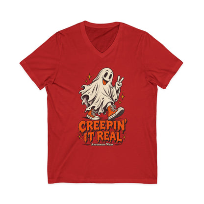 Creepin' It Real — Halloween Unisex V Neck | Ascensum Wear