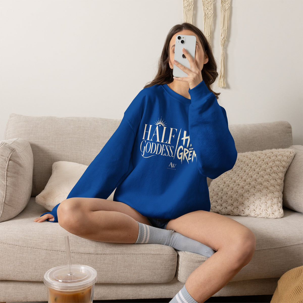 Half Goddess, Half Gremlin — Women's Empowerment Crewneck | Ascensum Wear