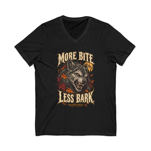 More Bite Less Bark — Halloween Unisex V Neck | Ascensum Wear