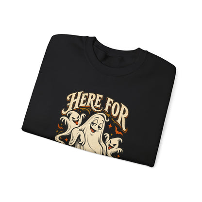 Here for the Boos — Vintage Ghost Trio Unisex Crewneck | Ascensum Wear