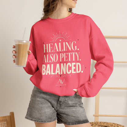 Healing. Also Pretty. Balanced. — Women's Empowerment Crewneck | Ascensum Wear