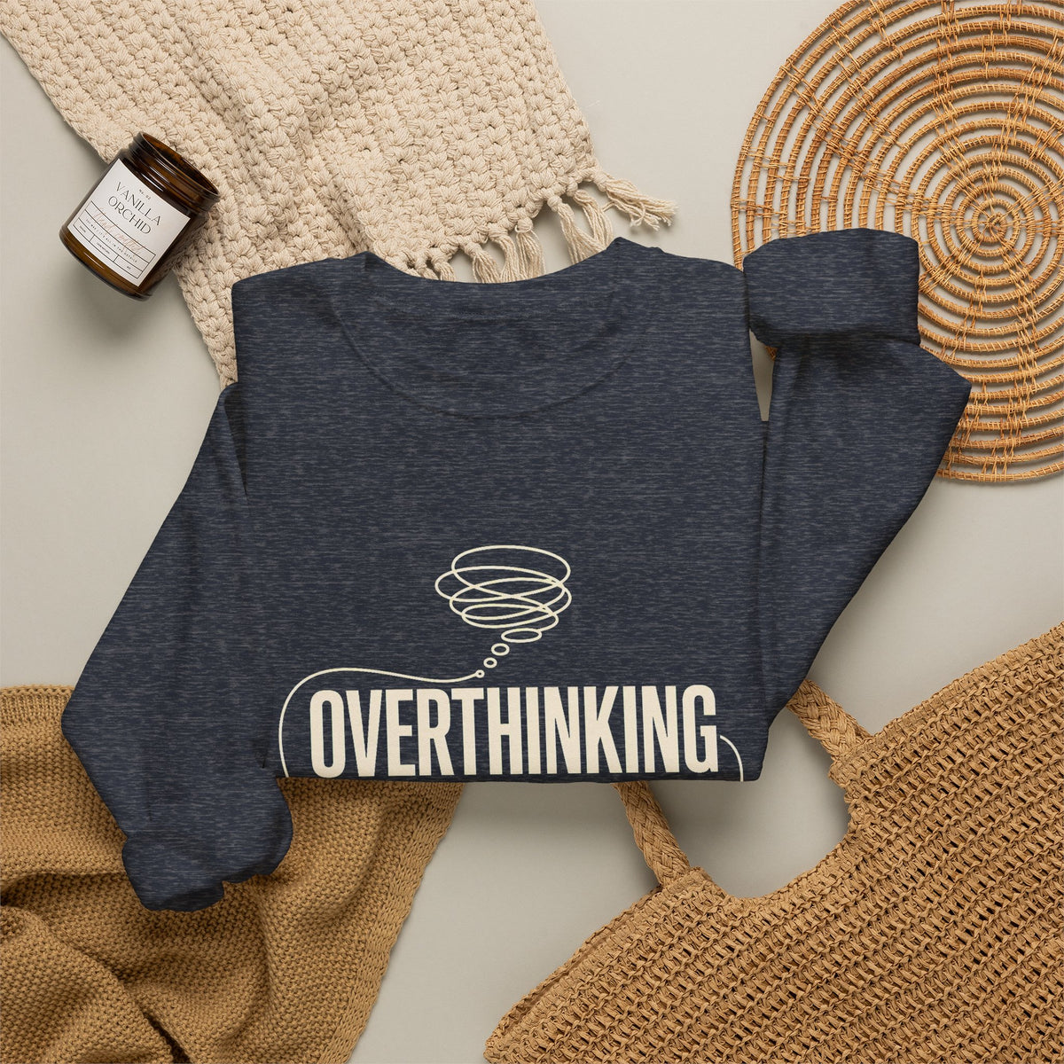 Overthinking Is My Cardio — Women's Empowerment Back Print Crewneck | Ascensum Wear