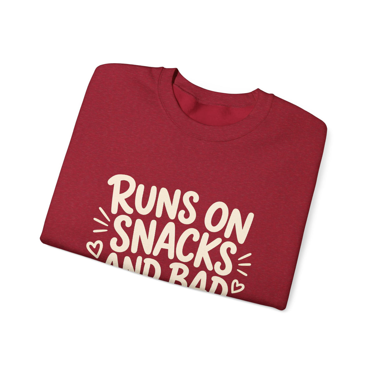 Runs On Snacks And Bad Decisions — Women's Empowerment Crewneck | Ascensum Wear