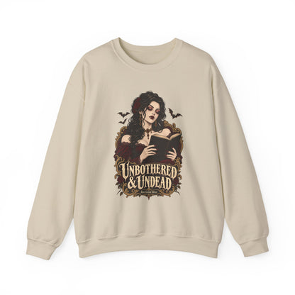 Unbothered & Undead — Women's Gothic Halloween Crewneck | Ascensum Wear