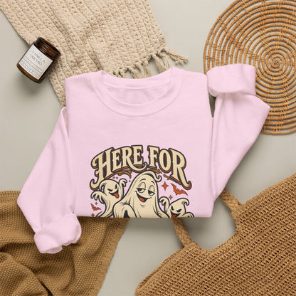 Here for the Boos — Vintage Ghost Trio Unisex Crewneck | Ascensum Wear