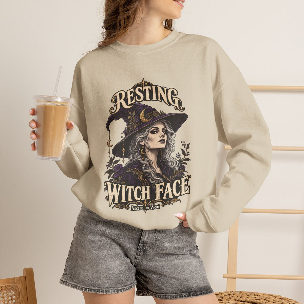 Resting Witch Face — Halloween Unisex Crewneck | Ascensum Wear