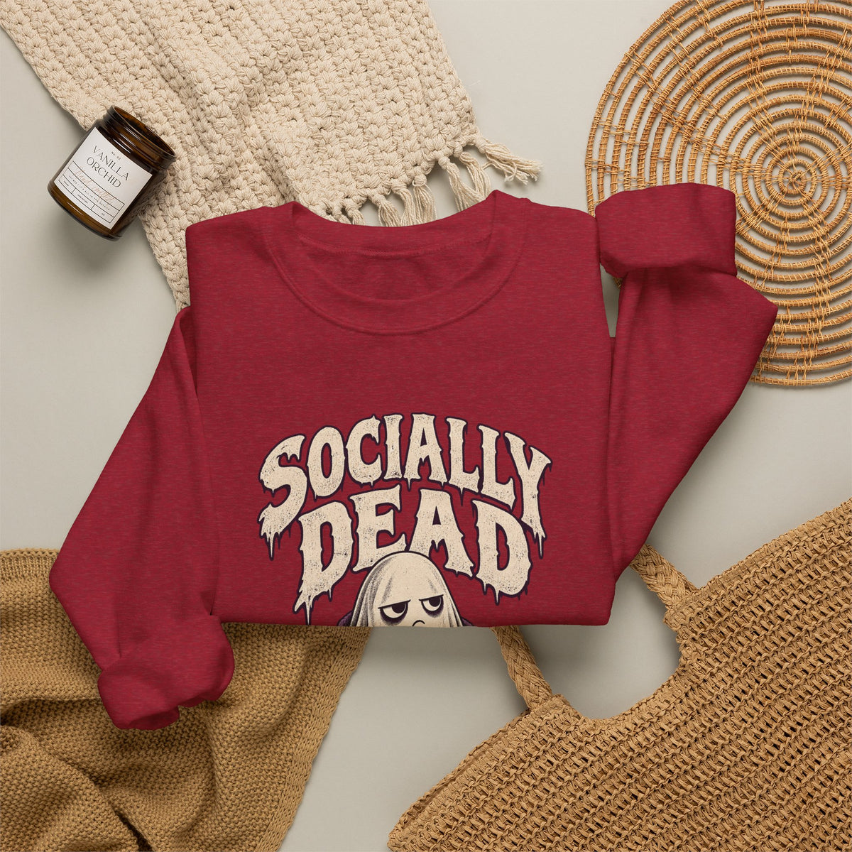 Socially Dead — Halloween Unisex Crewneck | Ascensum Wear