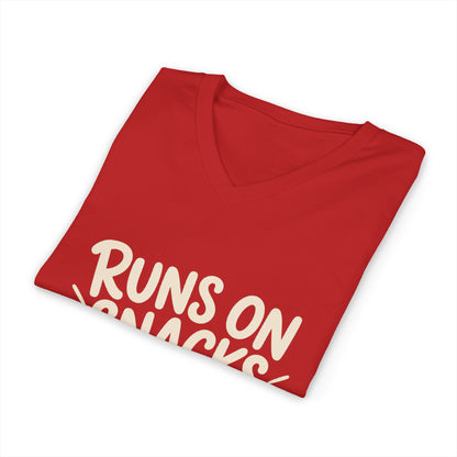 Runs On Snacks And Bad Decisions — Women's Empowerment V-Neck Tee