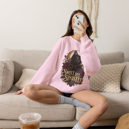 Sweet But Sinister — Black Cat Halloween Crewneck | Ascensum Wear