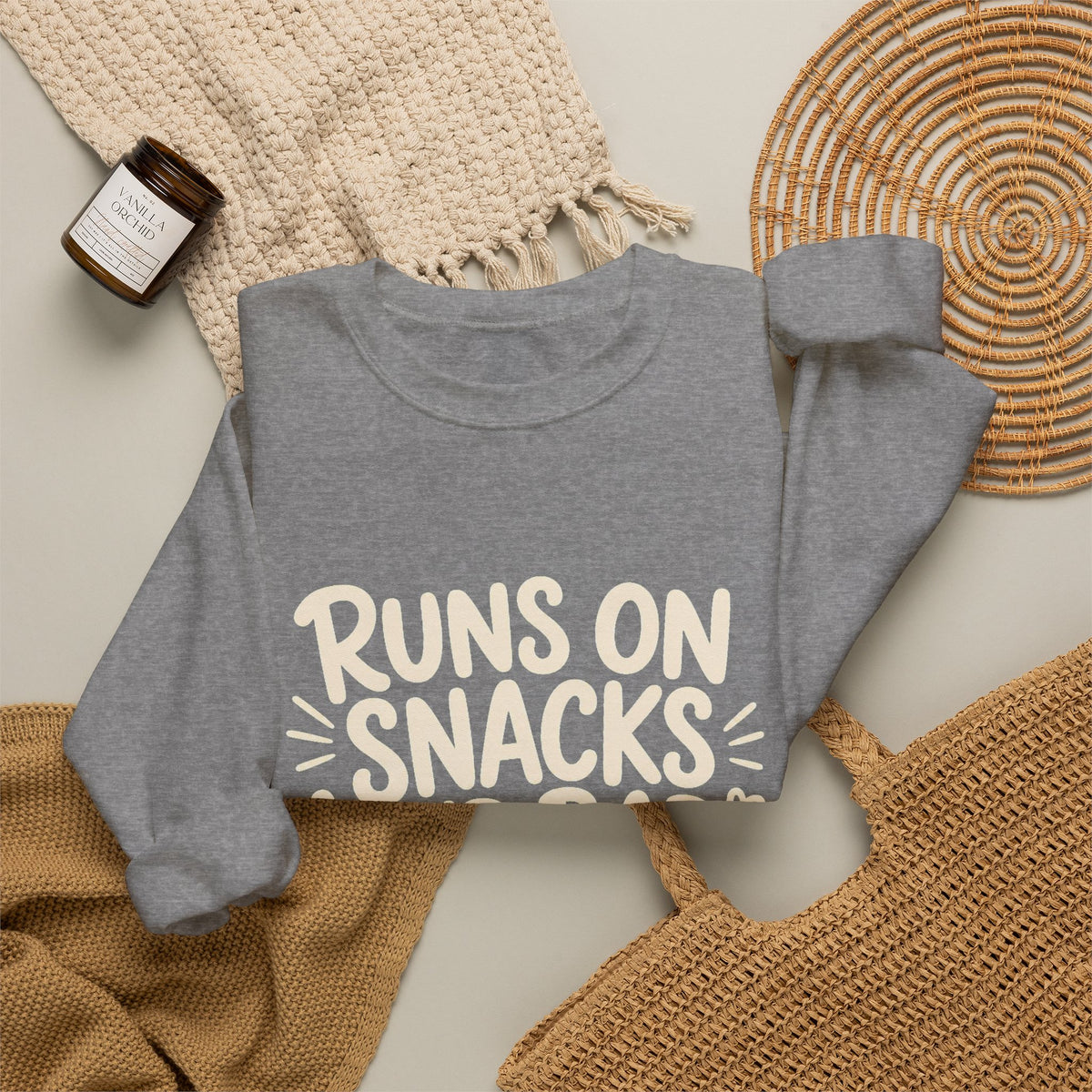 Runs On Snacks And Bad Decisions — Women's Empowerment Crewneck | Ascensum Wear