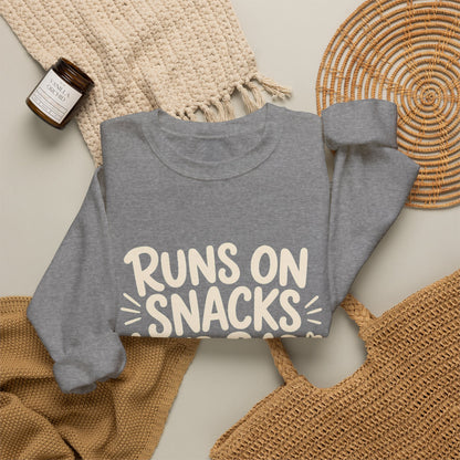 Runs On Snacks And Bad Decisions — Women's Empowerment Crewneck | Ascensum Wear