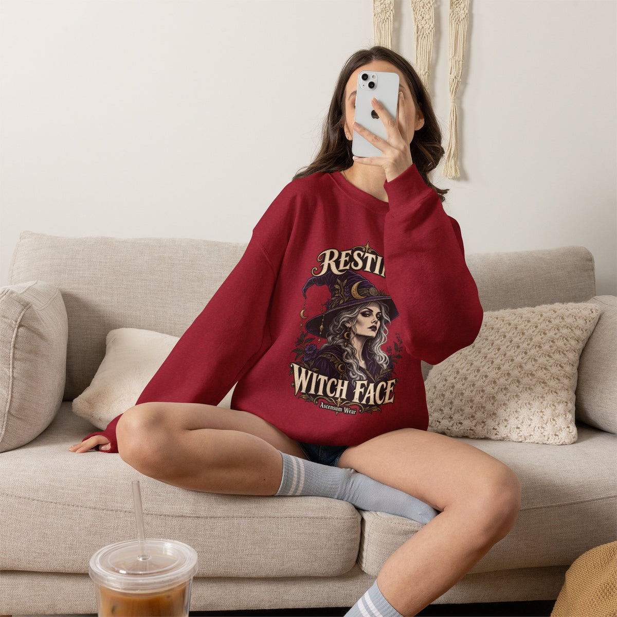 Resting Witch Face — Halloween Unisex Crewneck | Ascensum Wear