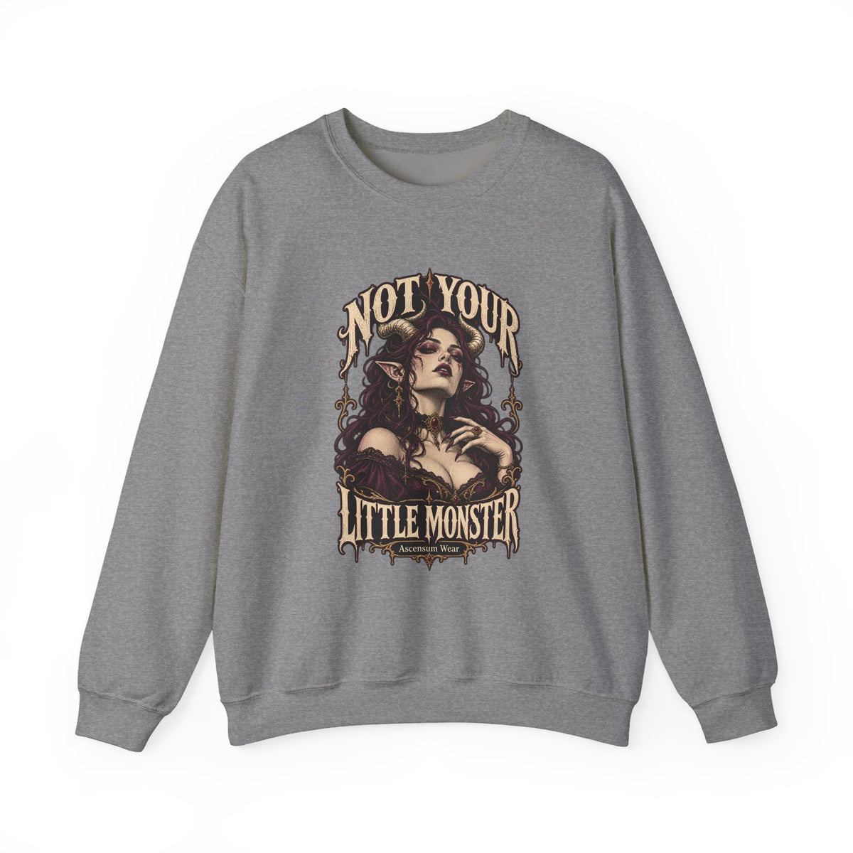 Not Your Little Monster — Halloween Graphic Crewneck | Ascensum Wear