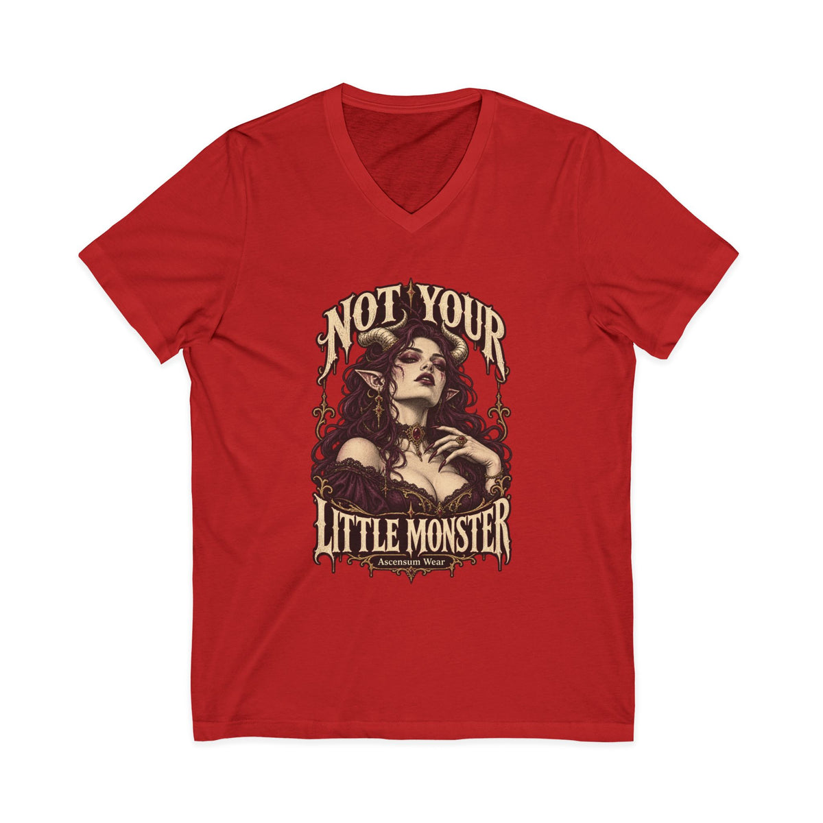 Not Your Little Monster — Halloween Graphic V Neck | Ascensum Wear