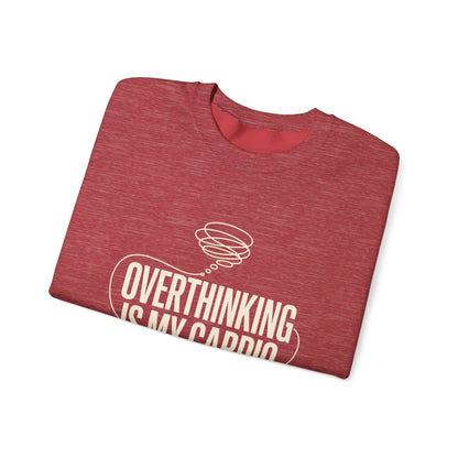 Overthinking Is My Cardio — Women's Empowerment Back Print Crewneck | Ascensum Wear