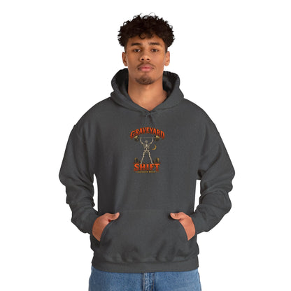 Graveyard Shift — Skeleton Weightlifter Front Print Hoodie | Ascensum Wear