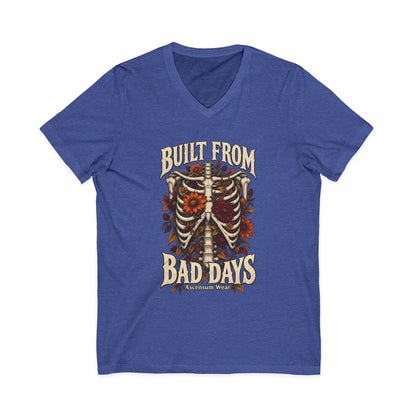 Bullet From Bad Days — Skeleton Flowers Halloween V Neck | Ascensum Wear
