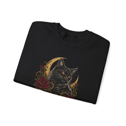 Sweet But Sinister — Black Cat Halloween Crewneck | Ascensum Wear