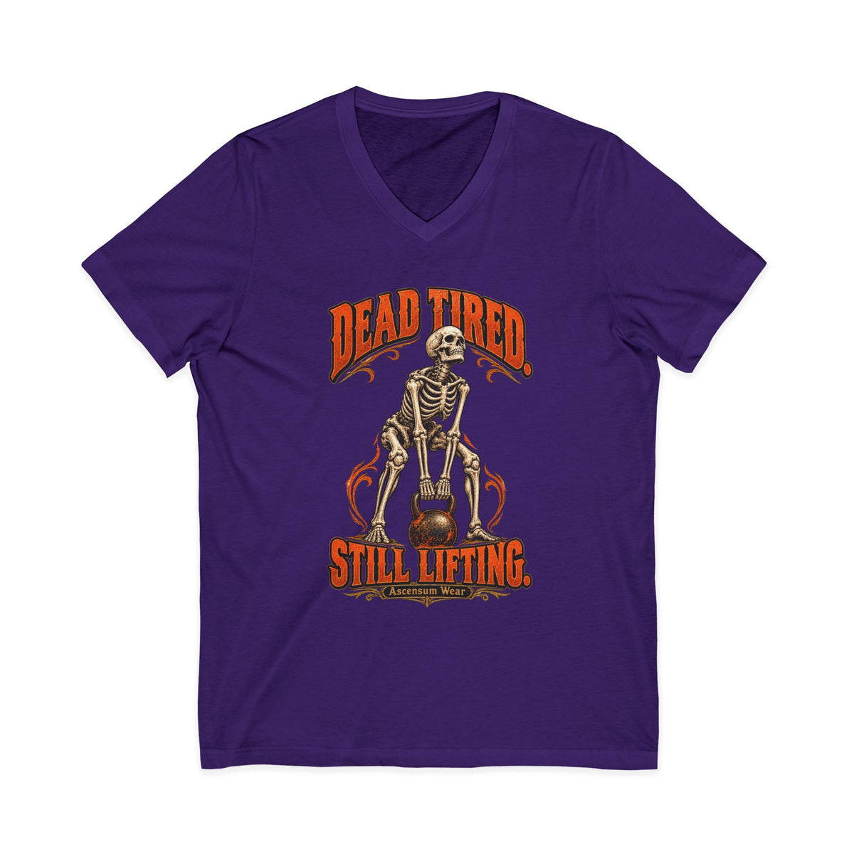 Dead Tired Still Lifting — Halloween Fitness Unisex V Neck | Ascensum Wear
