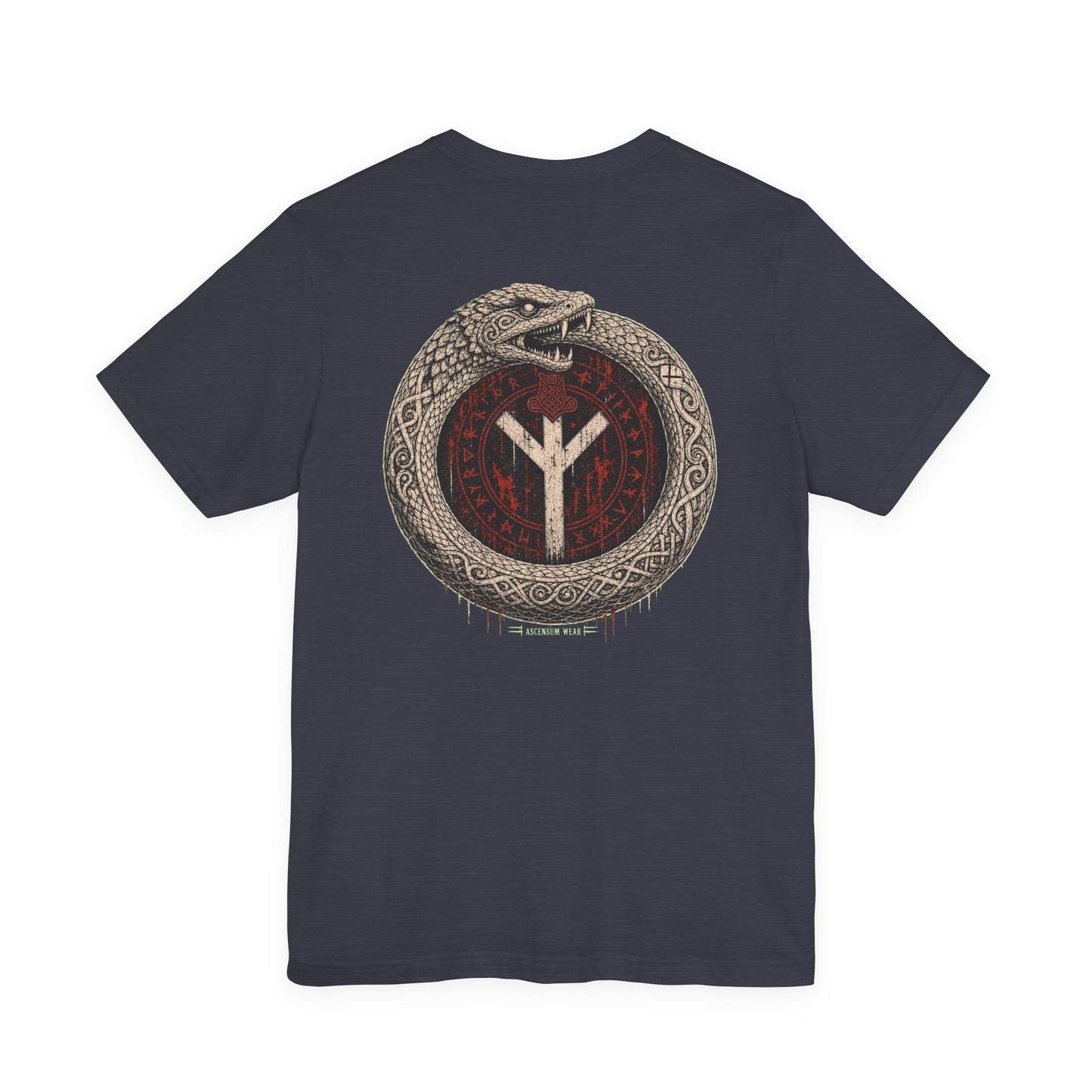Jörmungandr — Norse Serpent Ring Back Print T-Shirt | Ascensum Wear