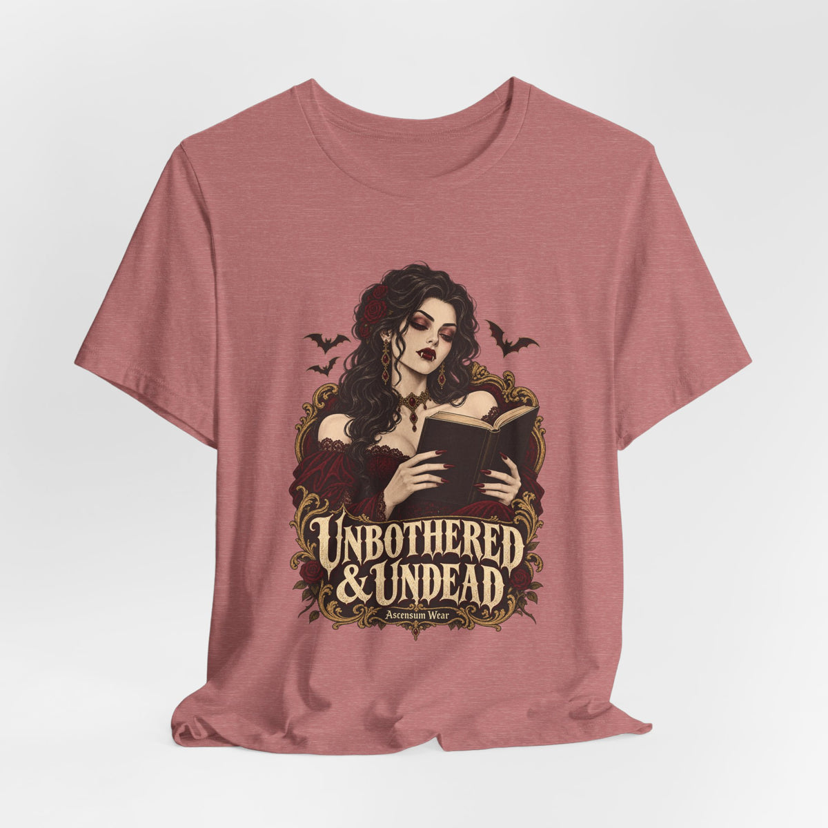 Unbothered & Undead — Women's Gothic Halloween Tee | Ascensum Wear
