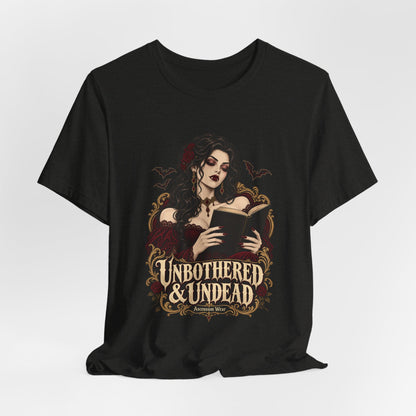 Unbothered & Undead — Women's Gothic Halloween Tee | Ascensum Wear