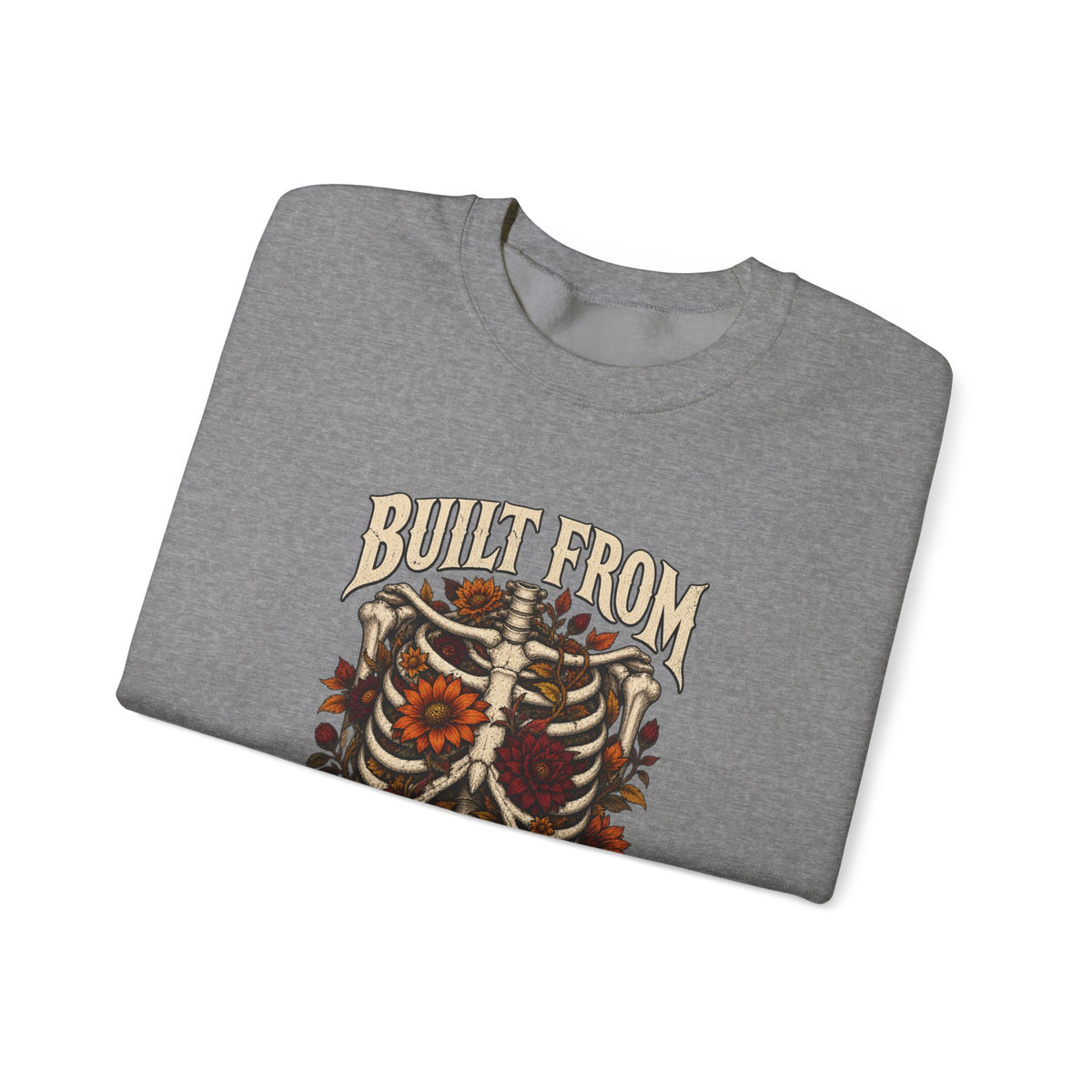 Bullet From Bad Days — Skeleton Flowers Halloween Crewneck | Ascensum Wear