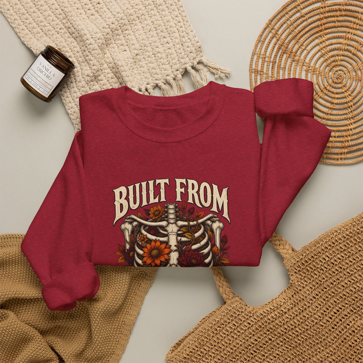 Bullet From Bad Days — Skeleton Flowers Halloween Crewneck | Ascensum Wear