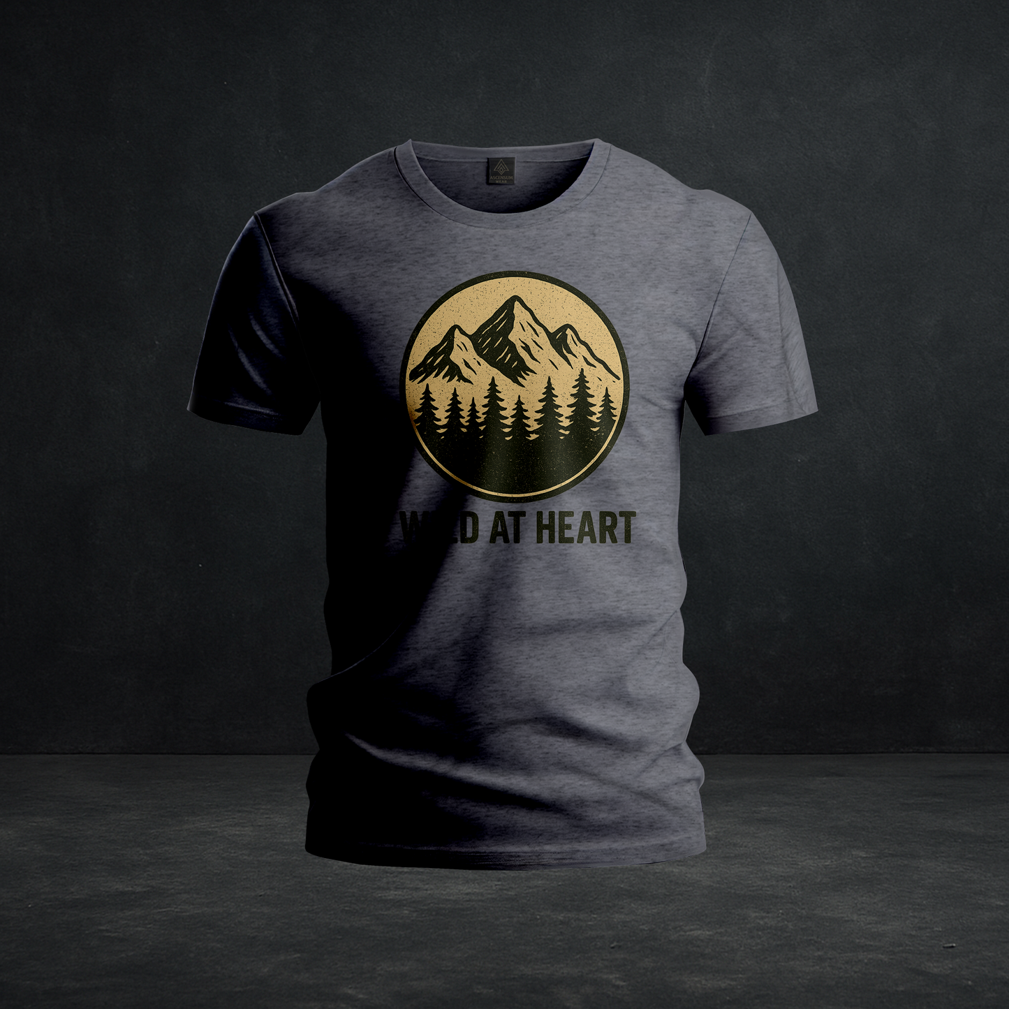 Wild At Heart – Tri-Blend Retro Mountain Adventure Tee