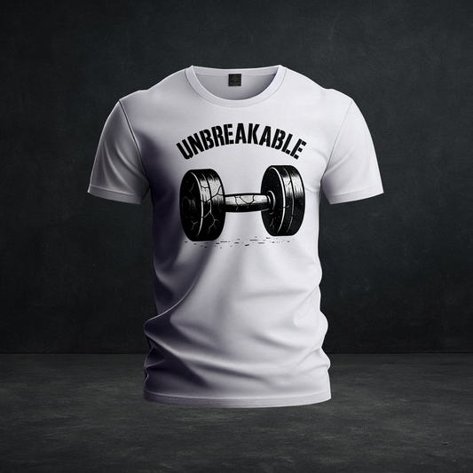 UNBREAKABLE – Cracked Dumbbell Strength Training Tee
