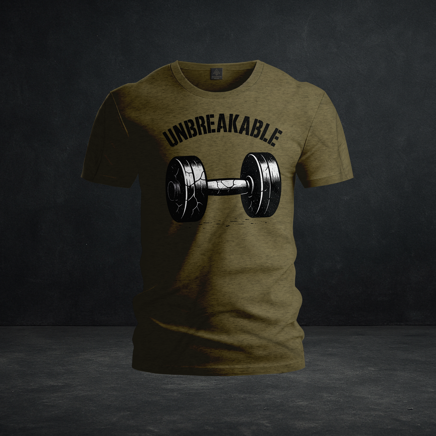 UNBREAKABLE – Cracked Dumbbell Strength Training Tee